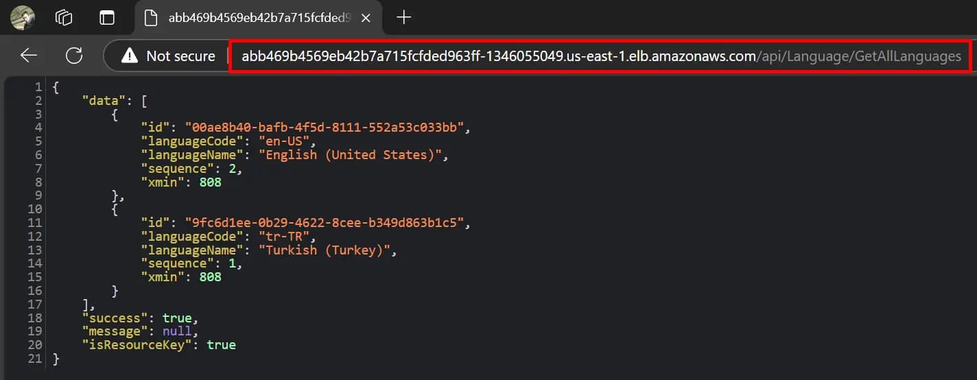 Kyma - Response From Backend Via Ingress Service